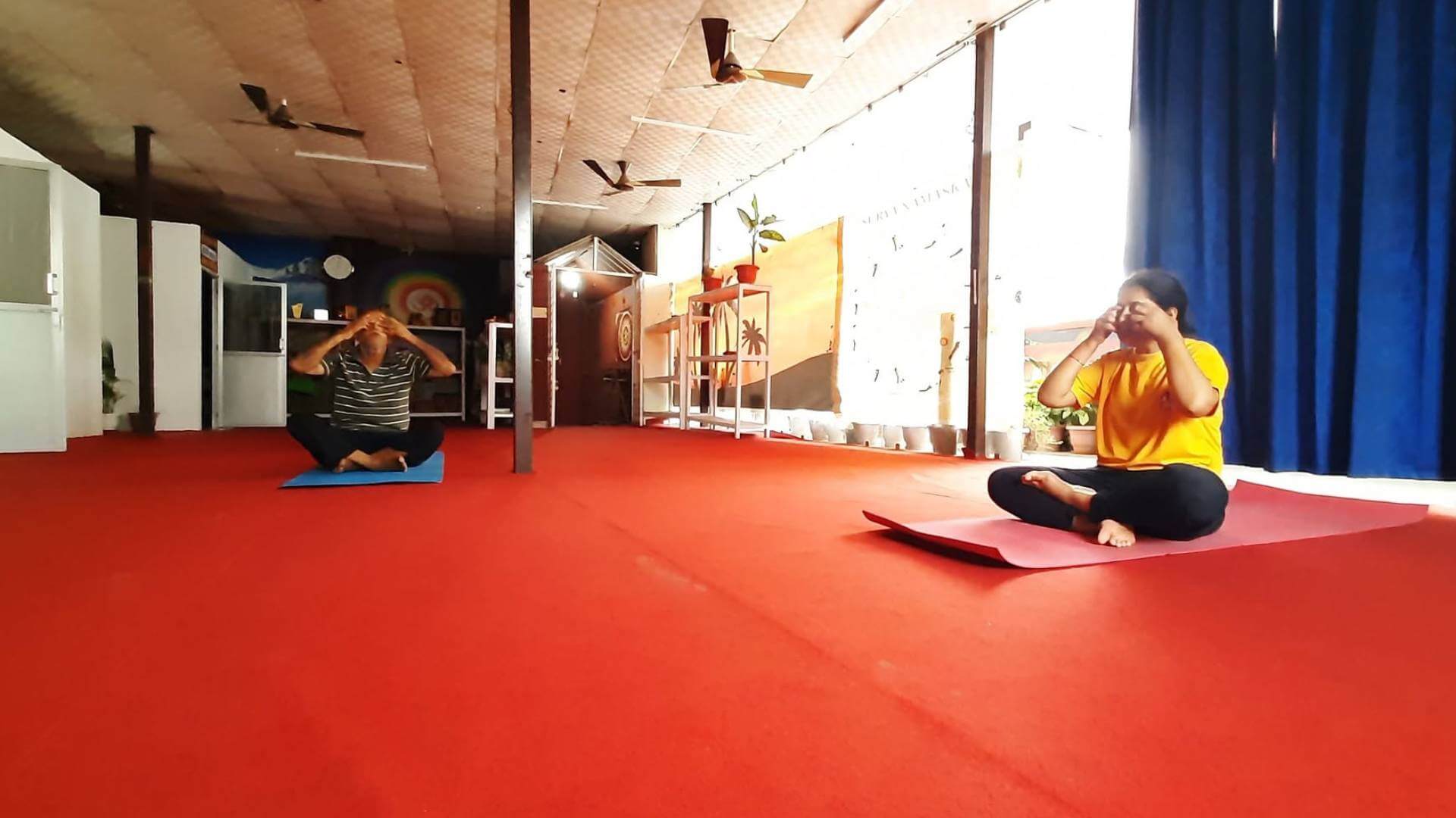 One-on-one personal yoga session