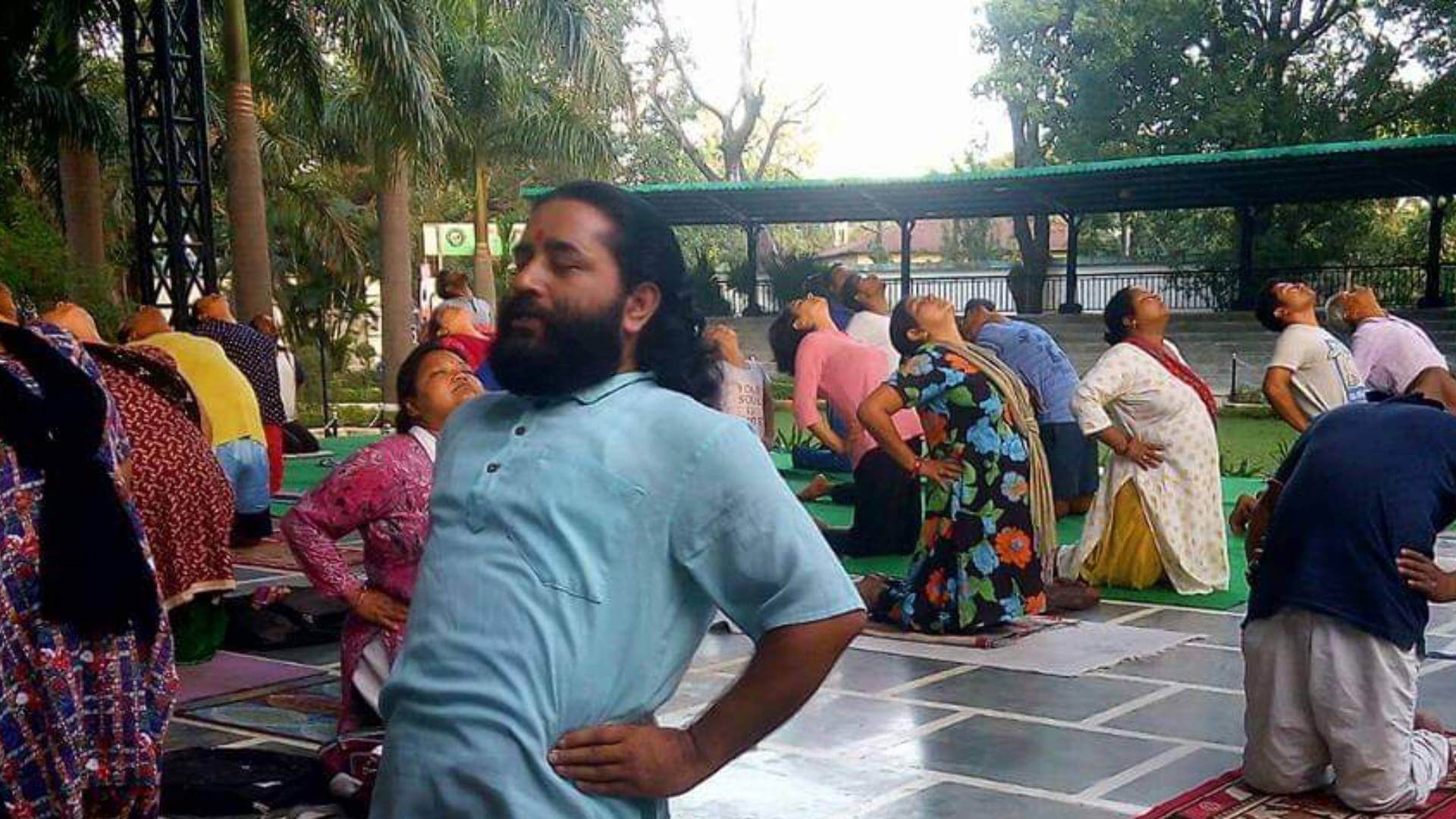 Traditional yoga class at Doon Yog Peeth